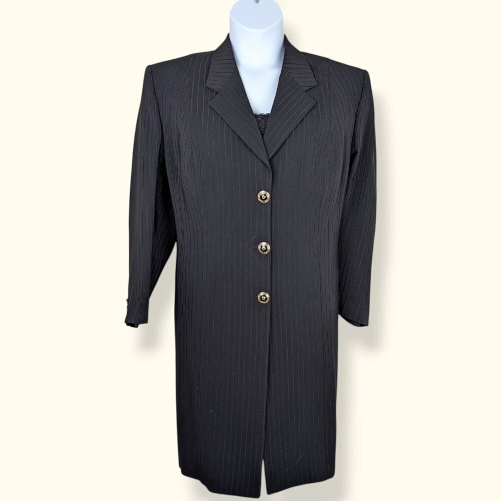 🍁V. Michael Luisi Wool Blend Longline Blazer